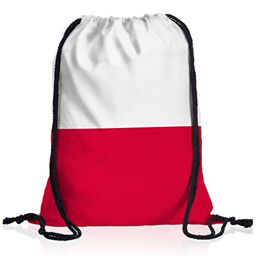 style3 Polen Turnbeutel Rucksack Tasche Poland Flagge WM EM Sport Beutel Festival Fahne Uni Schule Bunt