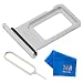 Produktbild MMOBIEL SIM Karte Schlitten Slot für iPhone XS Max (Silber/Weiß) inkl. SIM Pin und Tuch