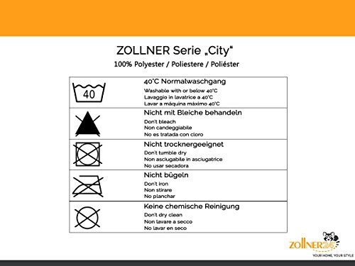 ZOLLNER® kuschelige Fleecedecke / Wohndecke / Plaid / Sofadecke / Kuscheldecke Städtenamen mit leuchtender Schrift 150×200 cm grau, vom Hotelwäschespezialisten, Serie „City“ - 6