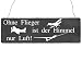 Produktbild INTERLUXE Türschild Holzschild OHNE FLIEGER Modellbau Modellflieger Geschenk Shabby