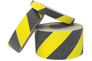PROSOLVE Anti Slip Tape ~ High Grip, Non-Slip Safety Strip Grip Tape ~ Adhesive Backed Floor Steps, Safety, Construction, Site Supplies (100mm x 20m Full Roll, Black/Yellow)