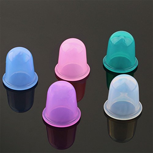 Silikon Schröpfen,Schröpfgläser,Vacuum Silikon Schröpfen Cups,LDream® Silikon Ausschnitt Gesicht Körper Massage Schröpfen Cups,Silikon Schröpfen Massage Anti-Cellulite-Cups Schönheitstherapie-Massage Schröpfen Tasse,Farbe zufällig,2 Stück - 2