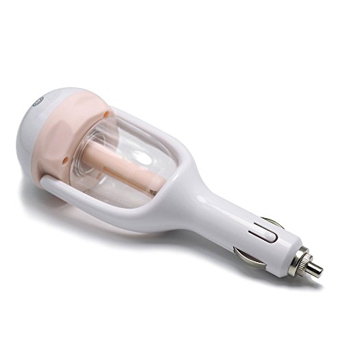 FANGXIN Mini USB Auto Ultraschall Luftbefeuchter Dampf Luftreiniger 50ml 180° drehbar Lila/Blau/Grün/Pink (Pink) - 2