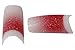 Effect Beauty 100pcs Red Fade Glitter Nail Tips