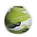Produktbild Exklusive Kugel Vase, Kugelvase, Blumenvase "GLOBE" verdea, H=11cm, Ø 12cm, handgeformt und mundgeblasene Glasvase - ein Unikat (ART GLASS powered by CRISTALICA)