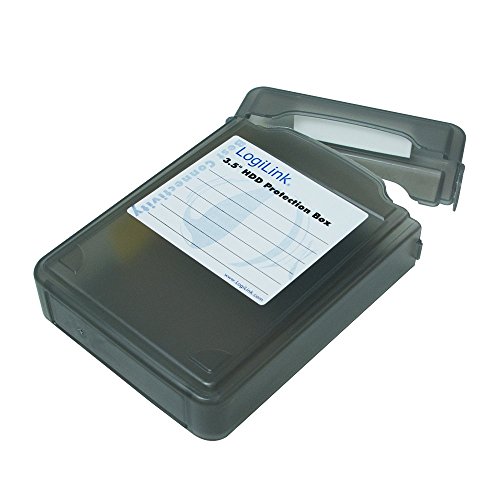 LogiLink UA0133 Festplatte Schutzhülle für 1x 8,9 cm (3,5 Zoll) HDD, schwarz