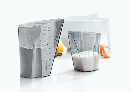 koziol Messbecher Set 0,5 und 1 L Dosis, Kunststoff, transparent anthrazit, 10,1 x 15,7 x 18 cm - 2