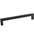 DELFINO Cupboard Small Handle Closet Black Small Handle, Solid Square Cabinet Handle Black Furniture Pulls Hole Centers Black Cabinet Hrdware, Modern Bedroom Cabinet Handles 1 Pack