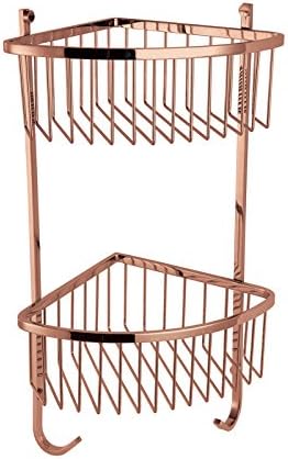 KIEYY Bathroom stainless steel screws, bright stainless steel storage rack, long wall hanging bathroom bathroom, bathroom,Rose Gold