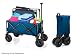 Produktbild CAMPART TRAVEL Praktischer Klappbarer Bollerwagen in Blau mit Teleskopstange und Luftreifen - Ladegewicht: 70kg