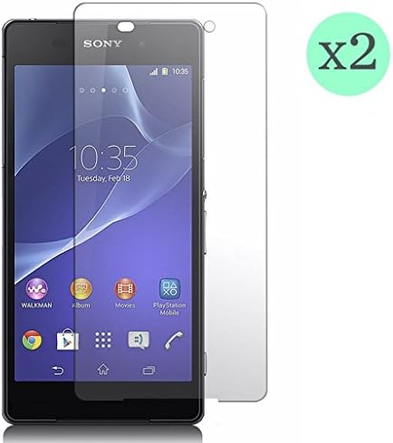 Granadatech@ [Pack of 2] Tempered glass screen protector for Sony Xperia Z2 (thickness 0.3 mm) HD quality, rounded corners 2.5D, 9H high shock resistance. No bubbles when installing the screen protector