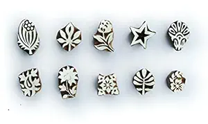 ANHANDICRAFTS Rosewood Hand-Carved Printing Stamp (1-1.5inch) - Set of 10 Pieces