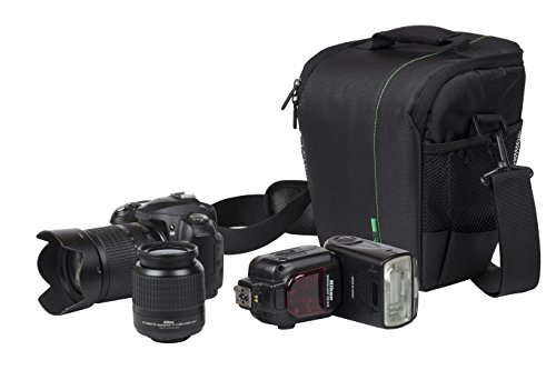 RIVACASE SLR Colttasche – Elegante Tragetasche mit verstellbaren Trennwänden und Zubehörfächern – Schwarz - 12