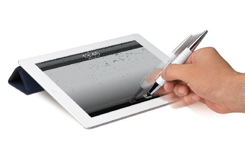 Wedo 26125000 Touch Pen Pioneer 2-in-1 (leitfähiger Eingabestift für alle Smartphones und Tablet PCs, inklusiv integriertem Kugelschreiber, 13 cm) weiß - 4