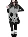 Move&Moving(TM) Women Long Sleeve Skull T Shirts Loose Blouses Long Tunic Tops