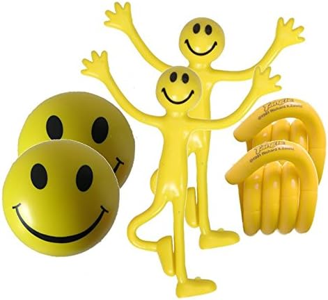 StressCHECK Fiddle Toys - Yellow Fiddle Kit (6 Pieces) - Stress Balls, Bendy Men & Genuine Tangle Toy - Sensory Toys - Stress Relief Toys and ADHD Toys for Autism, SEN & PTSD