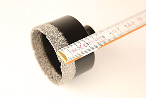 Amboss Diamant Fliesenbohrer-/Bohrkronen-Set 6 tlg. (Ø 20-68 mm) – Lochsägen für Fliesen/Granit/Feinsteinzeug mit M14-Gewinde für Winkelschleifer - 2