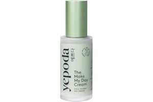 Yepoda The Make My Day Cream, crema de día hidratante y anti-edad con centella asiática. Vegana, nutritiva y apta para todo tipo de pieles. Para una piel radiante. 50 ml.