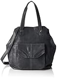  PIECES Damen Pcgro Leather Shopper Schultertasche, Schwarz (Black), 18,5x38x49 cm