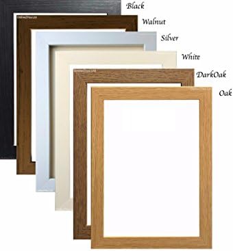 Square Picture, Photo &amp; Maxi Poster Wood Finish Frames ( Black, Dark-oak, White, Walnut &amp; Oak ) (9x9", Black)