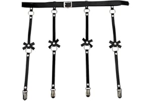 GENERIC Damen Punk Leder Körperkette Sexy Einstellbare Taillenkette Schwarz Bein Strumpfband Gürtel Gothic Schelling Kette Körperzubehör für Frauen