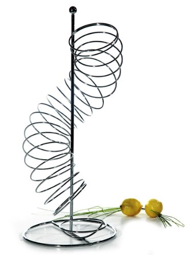 Frutero de forma espiral, Medidas: 20 x 48 x 20 cm, Material: Metal cromado