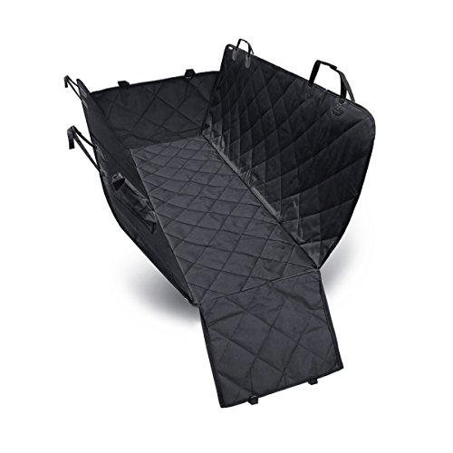 PETCUTE Dog Car Seat Cover Pets Hammock Convertible Cover 600D Heavy Duty Waterproof Backseat Covers with Extra Side Flaps for Car SUV Truck