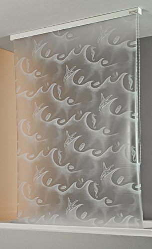 ECO-DuR 4024879002268 Kassetten Duschrollo 134 cm weiß - Ocean weiß