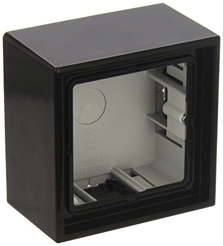 Preisvergleich Produktbild Jung LS581ASW Aufputz-Kappe mit Rahmen 1-fach, Schwarz