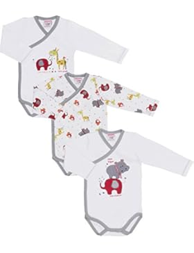 Baby Butt Wickelbody 3er-Pack mit Druckmotiv Tiere Interlock-Jersey