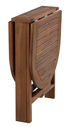 Gartentisch Klapptisch Esstisch FIORE 11 | BxHxT 60x74x120 cm | Braun | Akazienholz | Klappbar - 9