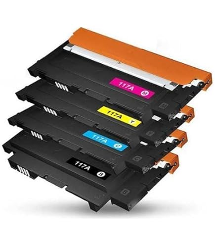 Starlet24 1x 117A Toner Negro Compatible Con HP 117A Toner Set Negro Como Reemplazo Para Color Laser MFP 178nwg 179fwg 179fnw 150nw 150a 178nw W2070A W2071A W2072A W2073A