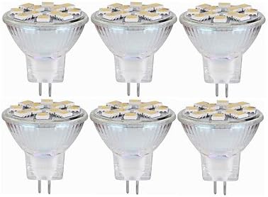 SENCART 6pcs 5W 160 lm MR11 LED Bi-pin Lights MR11 12 leds SMD 5060 Decorative Warm White White 12-24V ( Connector : MR11 , Light Source Color : Warm White-6-AC/DC 12-24V )