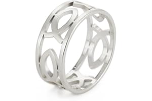UNIFT Anillos de pez de Jesús para hombres y mujeres, acero inoxidable, estilo esqueleto, símbolo cristiano, anillos de Jesús, joyería de fe