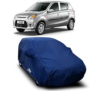 XG Brand Water Resistant Car Body Cover Compatible with Maruti Suzuki Alto 800 (Navy Blue with Mirror)