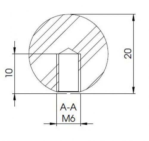 Edelstahl Kugel ø 20mm mit M6 Gewinde - 2