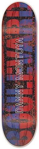 Blvd Skateboards Danny Montoya Split Skateboard Deck, Blue/Red/Black