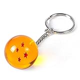 Diámetro: 2.7 cm kingru 2,7 cm cristal acrílico Dragon Ball Z estrellas ScratchStopper colgante colección juguete regalo llavero, 4 stars