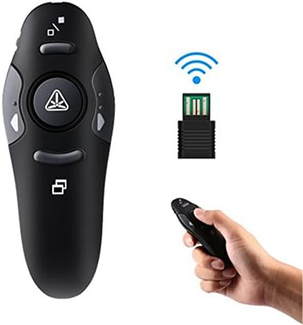 Wireless Presenter, RF 2.4GHz Remote Presentation USB Control PowerPoint PPT Clicker