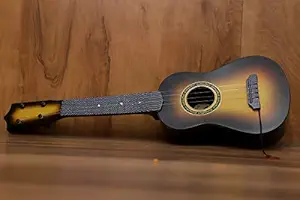 beecow Plastic 4-String Acoustic Guitar Learning Toy for Kids (Brown)