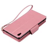 Cozy Hut® Schutzhülle / Cover / Handyhülle / Etui für Sony Xperia XA Ultra/F3211 6.0 Zoll Hülle, 3D Gemalte Entlastung Muster Design Folio PU Leder Schutzhülle Bookstyle mit 9 Kartenfächer PU Leder Hülle Wallet Case Folio Handyhülle Flip Cover Schale Tasche Brieftasche Bumper mit Kartenfächer und Magnetverschluss Handyhülle Case Flip Cover mit Frau und Katze Motiv für Sony Xperia XA Ultra – rosa - 7