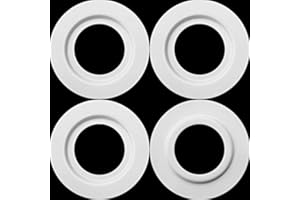 CHUANGDI 4 Pieces Metal Lamp Shade Reducer Ring for ES/E27 to BC/B22 Plate Light Fitting Lampshade Washer Adaptor Converter(White)
