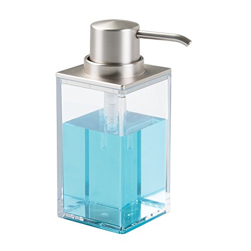 InterDesign 41380EU Clarity Seifenspender für Küche oder Bad – Durchsichtig/Gebürstet ABS 9,22 x 6,40 x 15,24 cm - 3