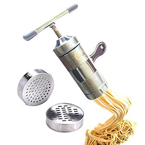 Preisvergleich Produktbild Hipsteen Edelstahl Manuelle Nudeln Presse Maschine Pasta-Set Mit 5 Nudel-Schimmel