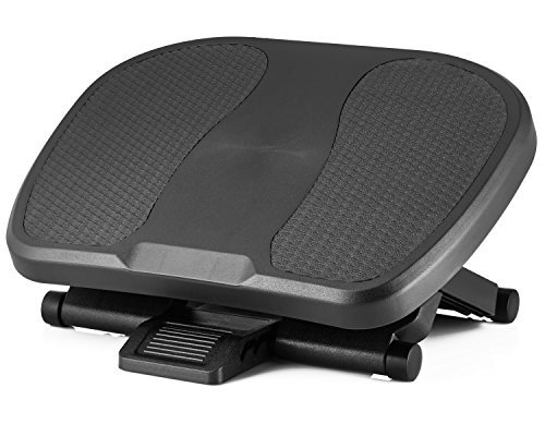 détail Halter – Repose-Pieds Ergonomique F8012, 45 x 33 cm, Angle réglable et 3 hauteurs, Noir …