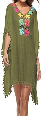 DJJJHK Beach blouse sun protection shirt loose large size women's T-shirt blouse,green,Average code