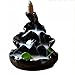 Produktbild Räucherstäbchenhalter, LuckyFine Glaze Keramik Incense holders Burner Censer Tower Kegelbrenner Buddhist Tibet Schwarz Lotus Aromatherapie