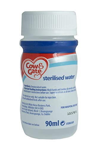 Cow & Gate Sterilised Water - Ready to Feed, 90ml, Box of 24 Bottles