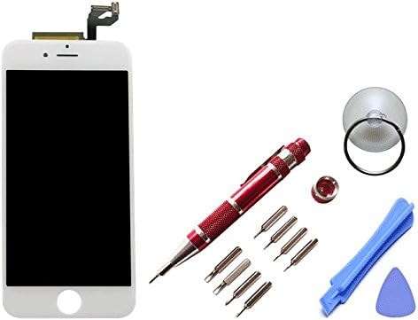 iPhone 6s LCD Display and Touch Screen Digitizer Assembly. Replacement Screen and Premium Tool Kit. White