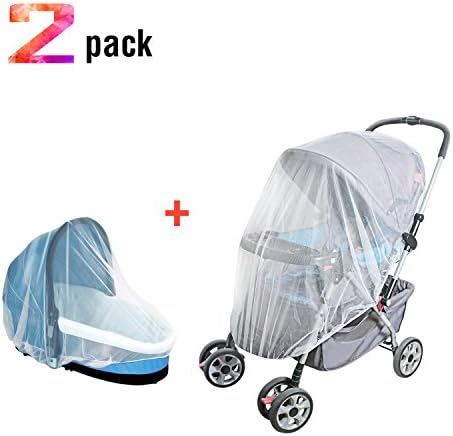 TimberRain Baby Mosquitoes Net (2 Pack), Fit Most Infant Carriers, Strollers, Car Seats, Bassinets, Cradles, Protection against Insects, Lightweight, Portable and Durable